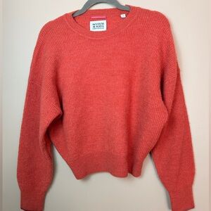 Scotch & Soda Alpaca wool Fuzzy Crew Neck Pullover in  Negroni Mélange XS EUC